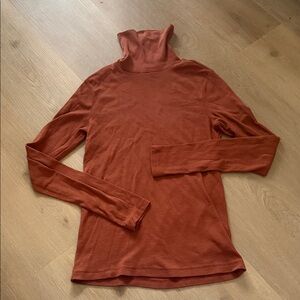 Women's Rust Turtleneck Top